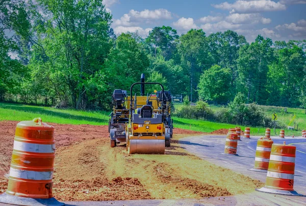 Street Roller Paving Road — Stock Photo, Image