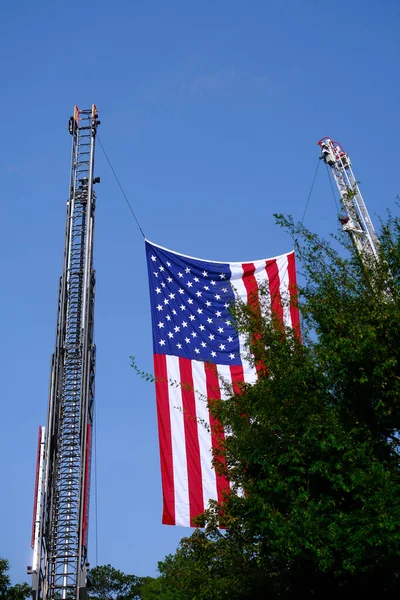 美国佐治亚州科明市 2021年9月10日 美国佐治亚州坎明市福勒公园举行了纪念9 11恐怖袭击20周年的纪念活动 — 图库照片