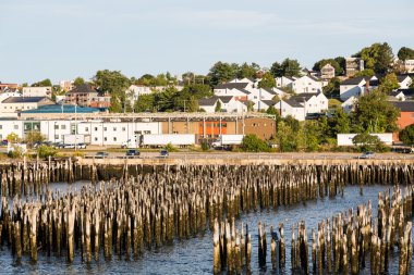 Harbor of Portland Maine ahşap mesaj