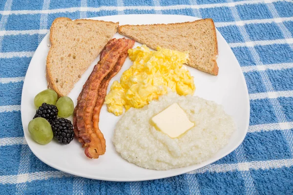 Breakfast Plate Garnished with Fruit — Stock Photo, Image