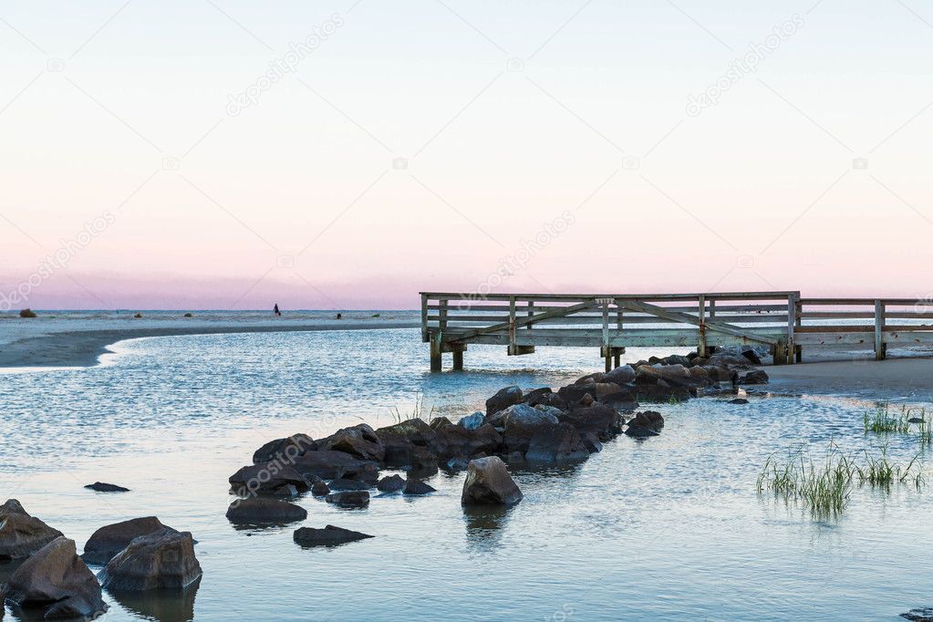 Stones and Old Wood Pier