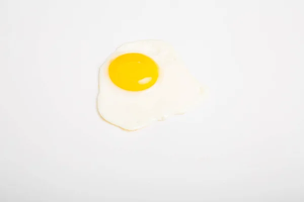 Fried Egg on White — Stock Photo, Image