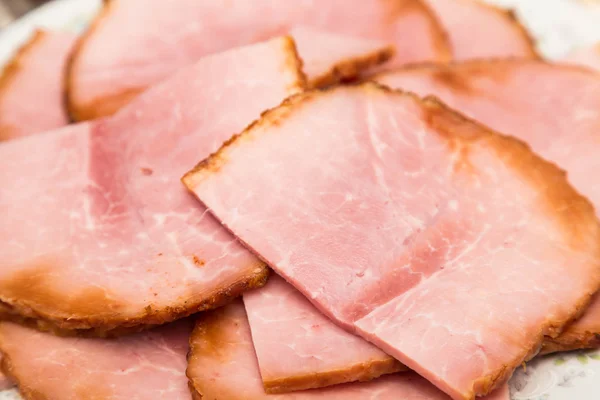 Sliced Ham Piled High — Stock Photo, Image