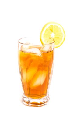 Buzlu çay limon dilimi