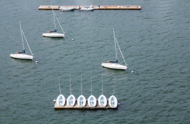 Dokuz küçük yelkenli