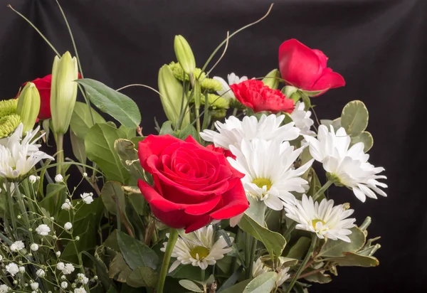 Spring Bouquet on Black Background — Stock Photo, Image