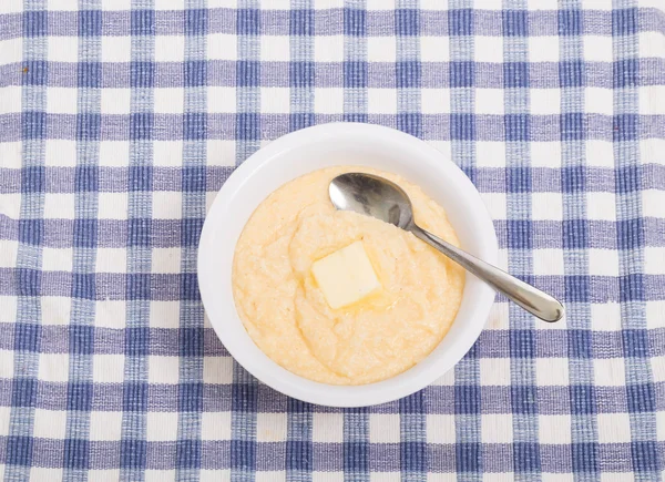 Yellow Grits with Butter — Stock Photo, Image