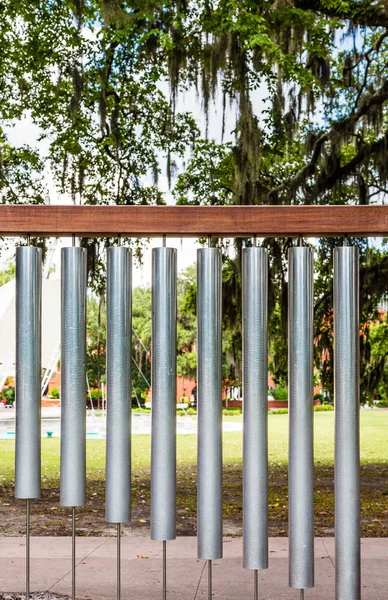 Large Wind Chimes in Park — Stock Photo, Image