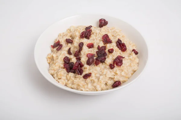 Oatmeal with Cranberries — Stock Photo, Image