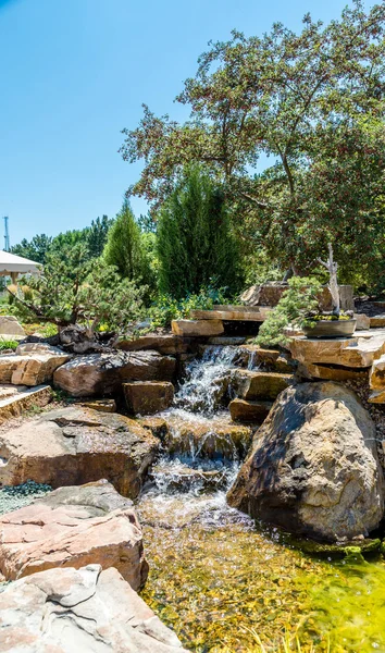 Stream in Formal Rock Garden — Stock Photo, Image