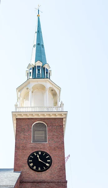 Church Steeple with Clock Tower — Stock Photo, Image