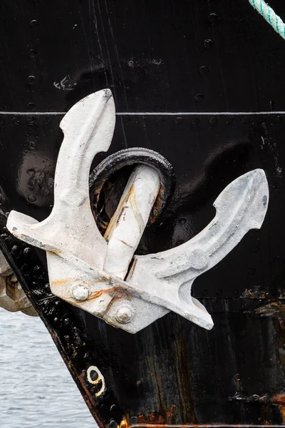 Old Iron White Anchor — Stock Photo, Image