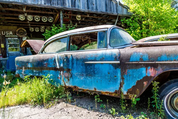 Viejo azul oxidado — Foto de Stock