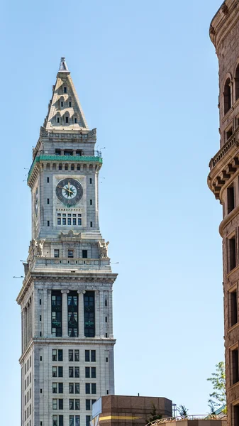 Old Clock Tower in Boston on Blue Sky — Stock Photo, Image