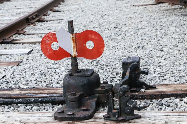 Velho interruptor ferroviário — Fotografia de Stock