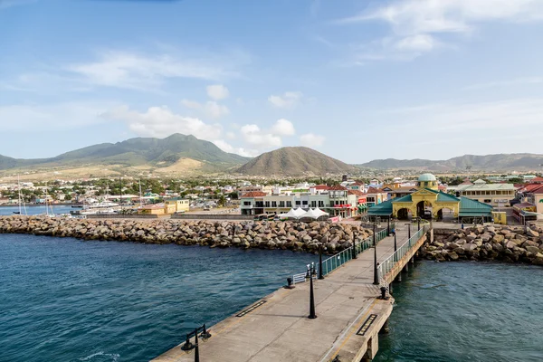 Port Zante på St Kitts av Pier — Stockfoto
