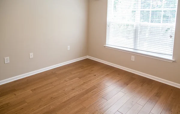New Hardwood Floor by Sunny Window — Stock Photo, Image