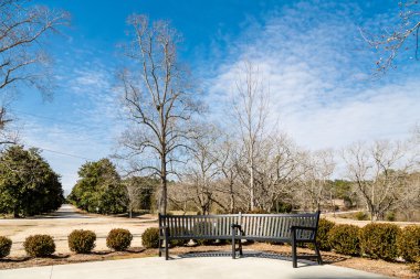 Winter Park ile boş siyah tezgah
