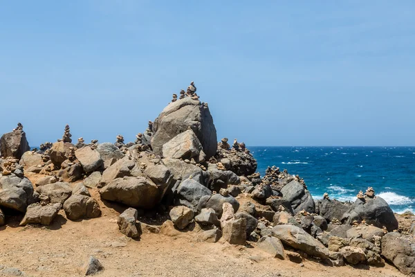 Stacked Rocks on Boulder — Stock Photo, Image