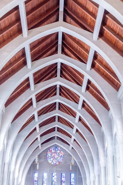 White Arches and Wood Beams — Stock Photo, Image