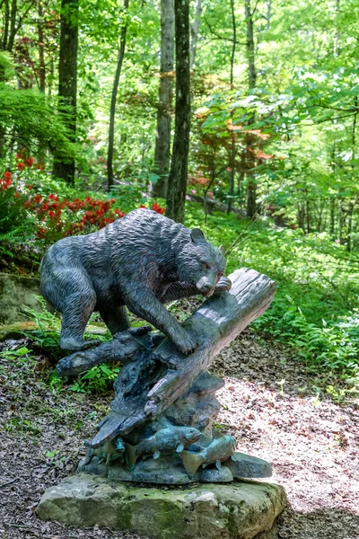 Staty av Björn i Park — Stockfoto