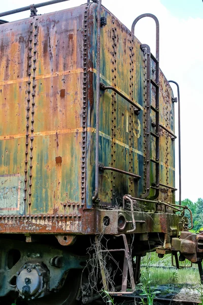 数は古いさびた鉄道車の 19 歳 — ストック写真