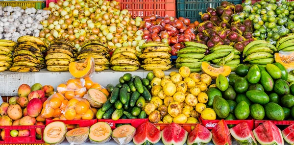 Bananas with Other Fruits and Vegetables — Stock Photo, Image