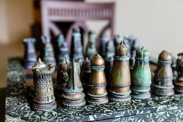 Chess Set with Chair — Stock Photo, Image
