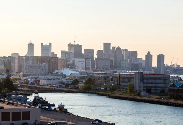 Boston Skyline från Freight Terminal — Stockfoto