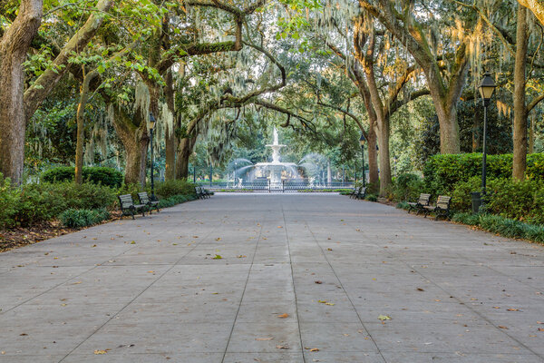 Wide Walkway to Forsyth Fountain