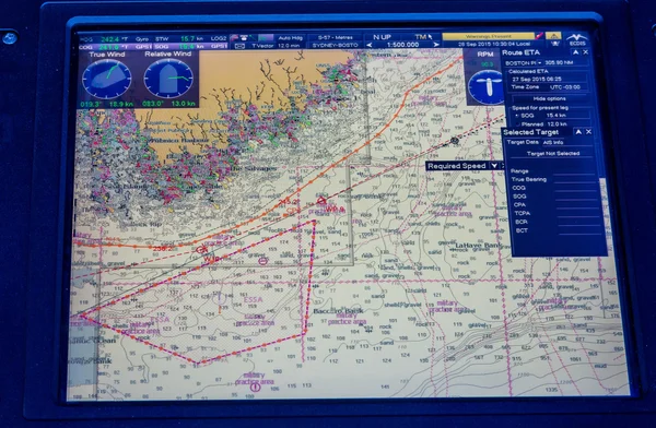 Digitale Navigationskarte — Stockfoto