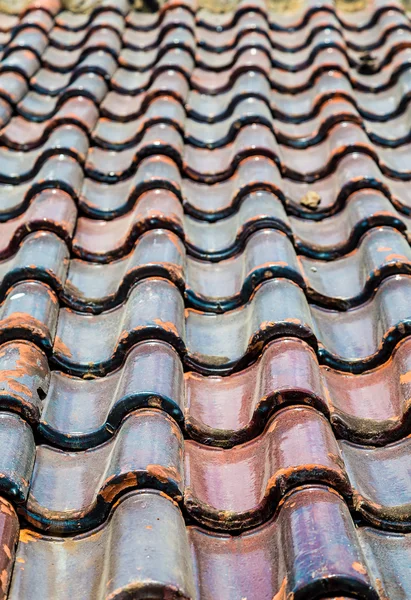 Rows of Old Roof Tiles — Stock Photo, Image