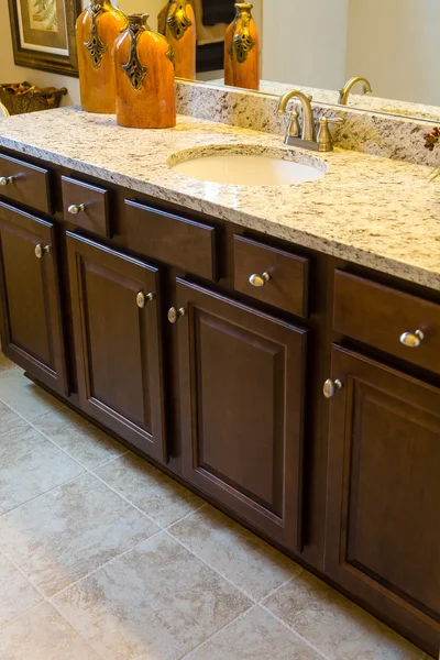 New Cabinets in Modern Bathroom — Stock Photo, Image