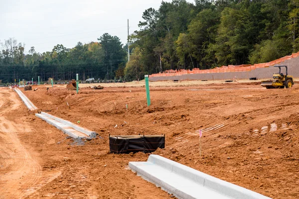 New Curbs and Drain Pipes — Stock Photo, Image