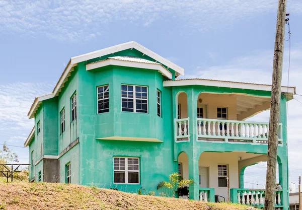 Old Green Plaster Home in the Tropics — Stock Photo, Image
