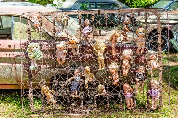 Dolls in Box Springs — Stock Photo, Image