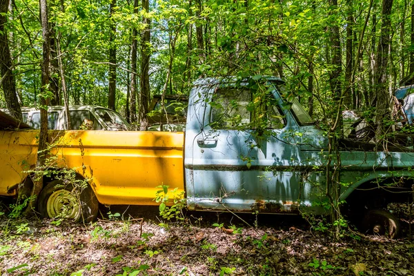 Žluté a modré Pickup — Stock fotografie