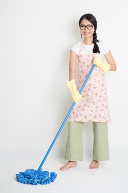 Mopping floor  clipart
