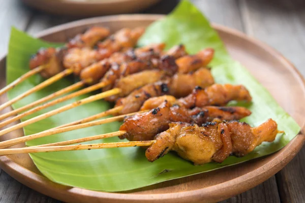 Asian chicken satay — Stock Photo, Image