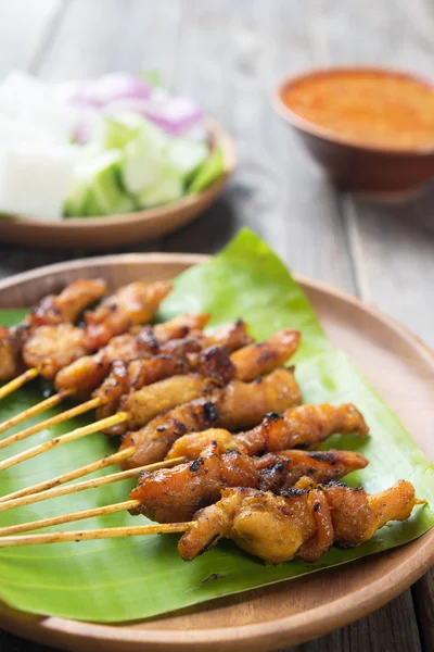 Asian delicious chicken sate — Stock Photo, Image