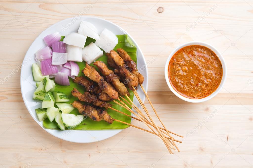 Sate ayam gourmet Asia — Stok Foto © szefei 53439323