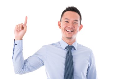 işadamı parmak yukarı dönük