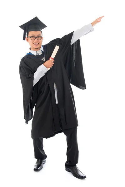 Asian college student grad — Stock Photo, Image