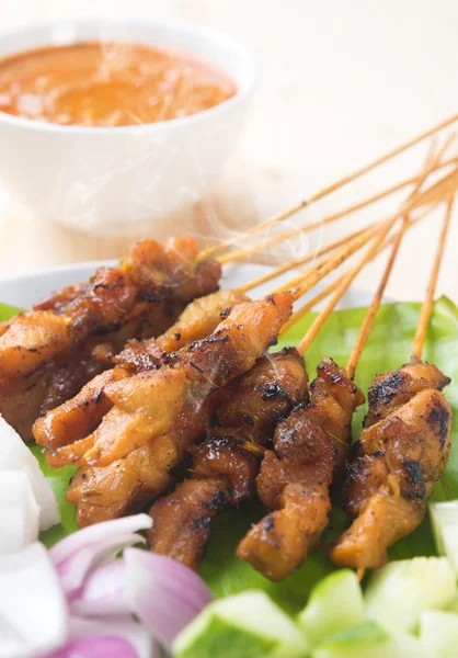 Asian gourmet chicken satay — Stock Photo, Image