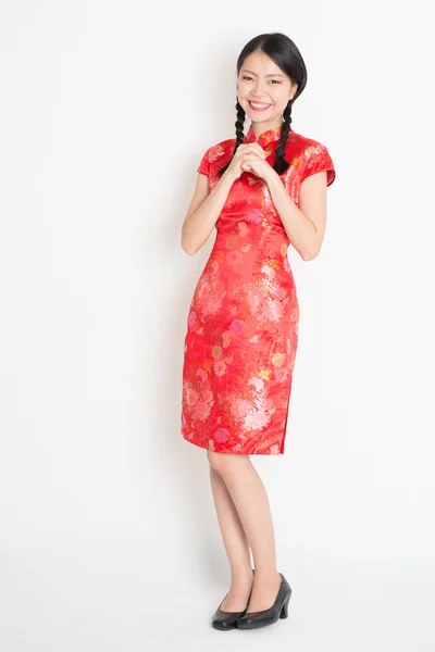 Asiatisk kinesisk flicka välsignelse — Stockfoto