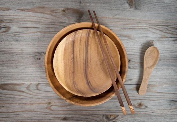 Empty plate and chopsticks — Stock Photo, Image