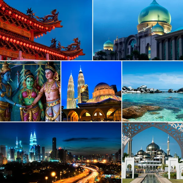 Collage av Malaysia bilder — Stockfoto