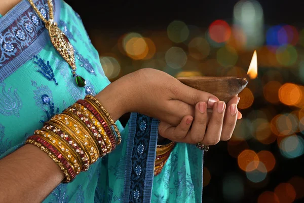 Diwali eller festlig lampor. — Stockfoto