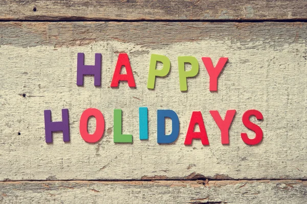 The colorful words "HAPPY HOLIDAYS" — Stock Photo, Image