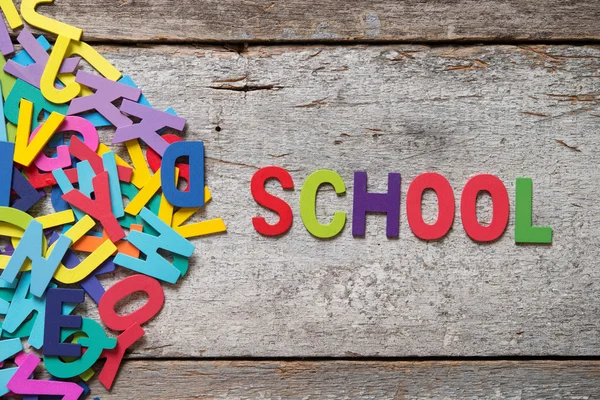 다채로운 단어 학교 — 스톡 사진